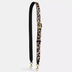 COACH Leather Strap With Leopard Print NWT